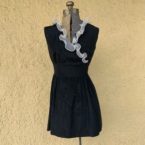 1960s vintage black mod mini go-go dress LBD
